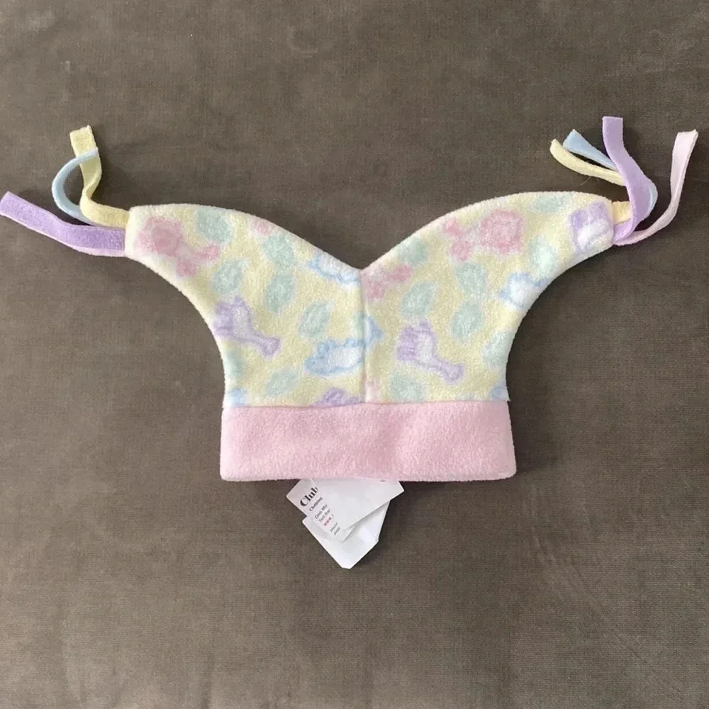 Club Fred Kids girls winter hat newborn pink yellow NWT 3-6 months Jester hat